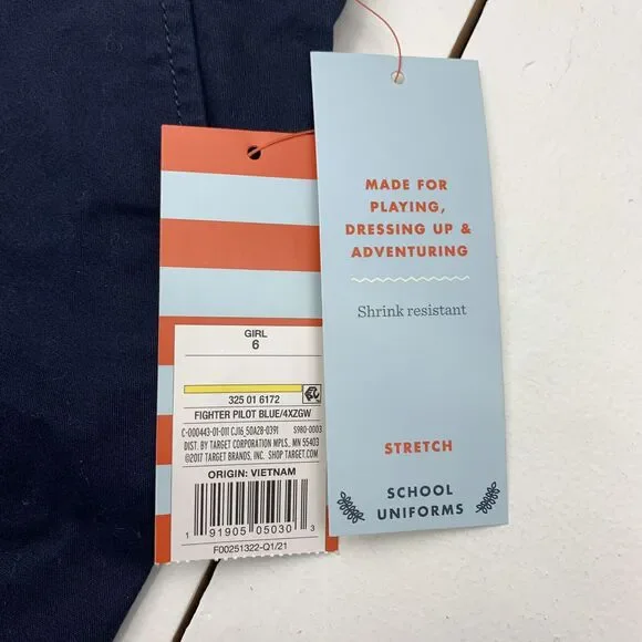 Cat & Jack Girls Blue School Uniform Shorts Size 6 - Picture 4 of 6